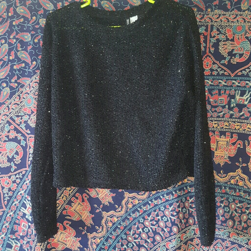 Sparkly black h&m sweater